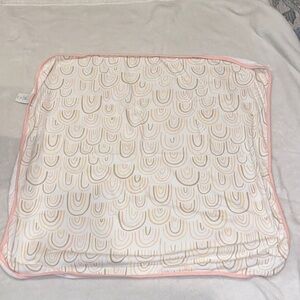 Cloud Island Pink and Gold Rainbow Blanket